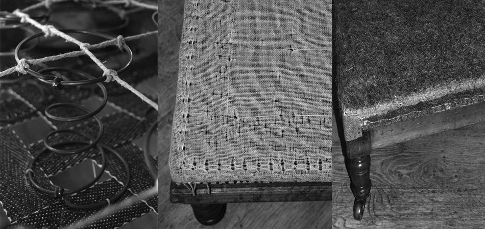 Traditional upholstery is a laborious process that requires skill and paying particular attention to form and detail. Examples of work carried out by The Sitting Place are depicted.